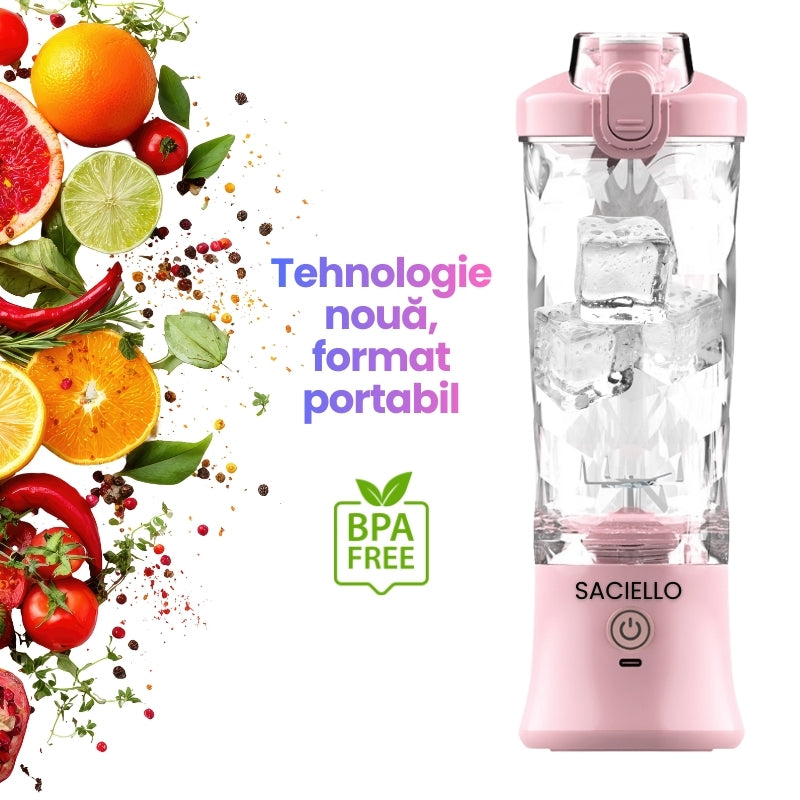 Blender portabil A9 roz