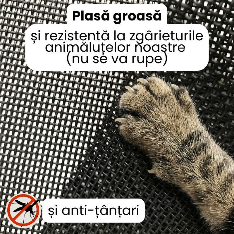 Kit plasa anti-tantari rezistenta la pisici si caini (poti face montajul singur)