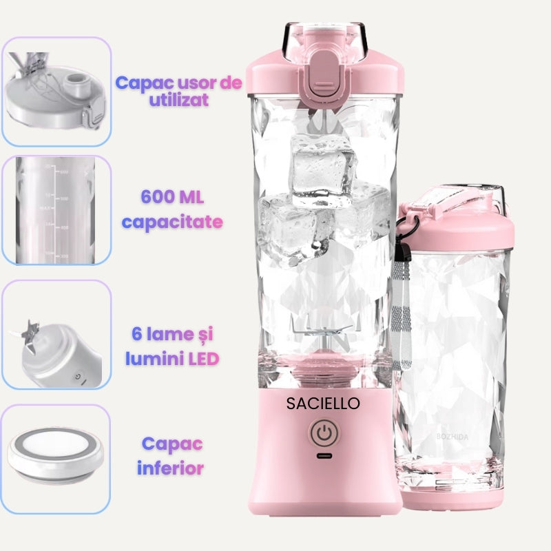 Blender portabil A9 roz
