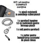 Kit plasa anti-tantari rezistenta la pisici si caini (poti face montajul singur)